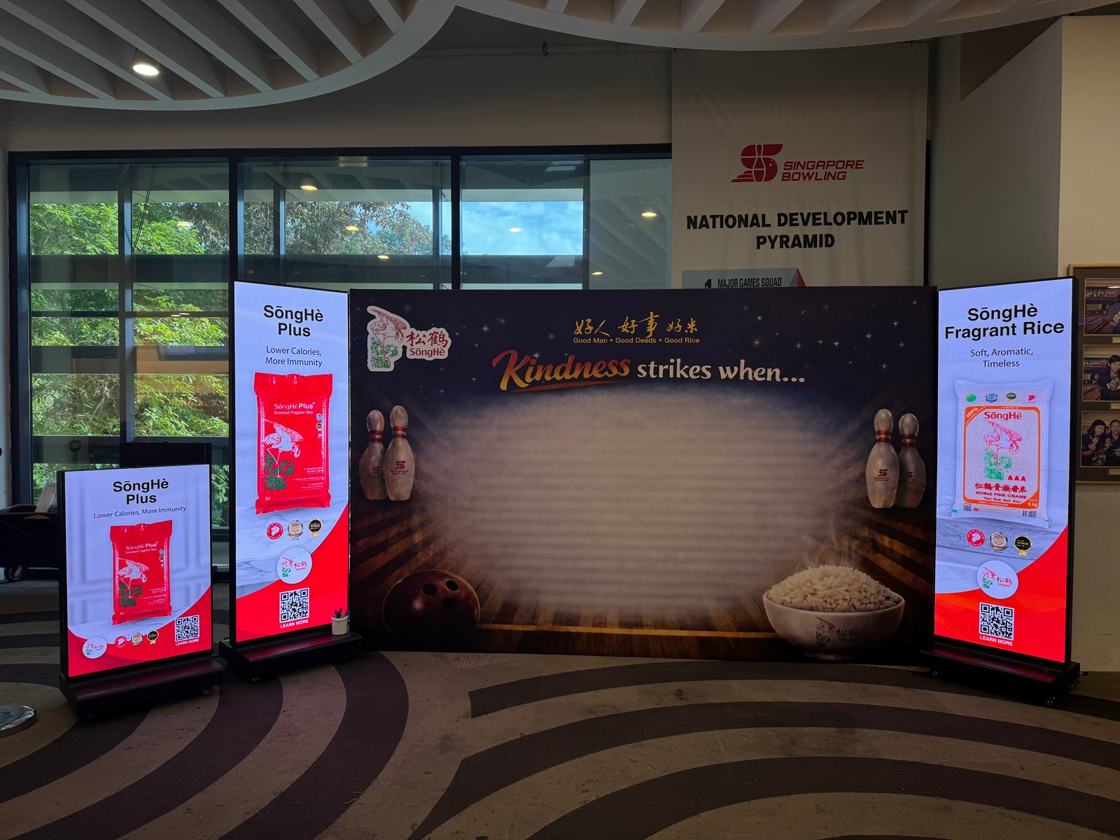Foldable LED display for retail activation mall Singapore