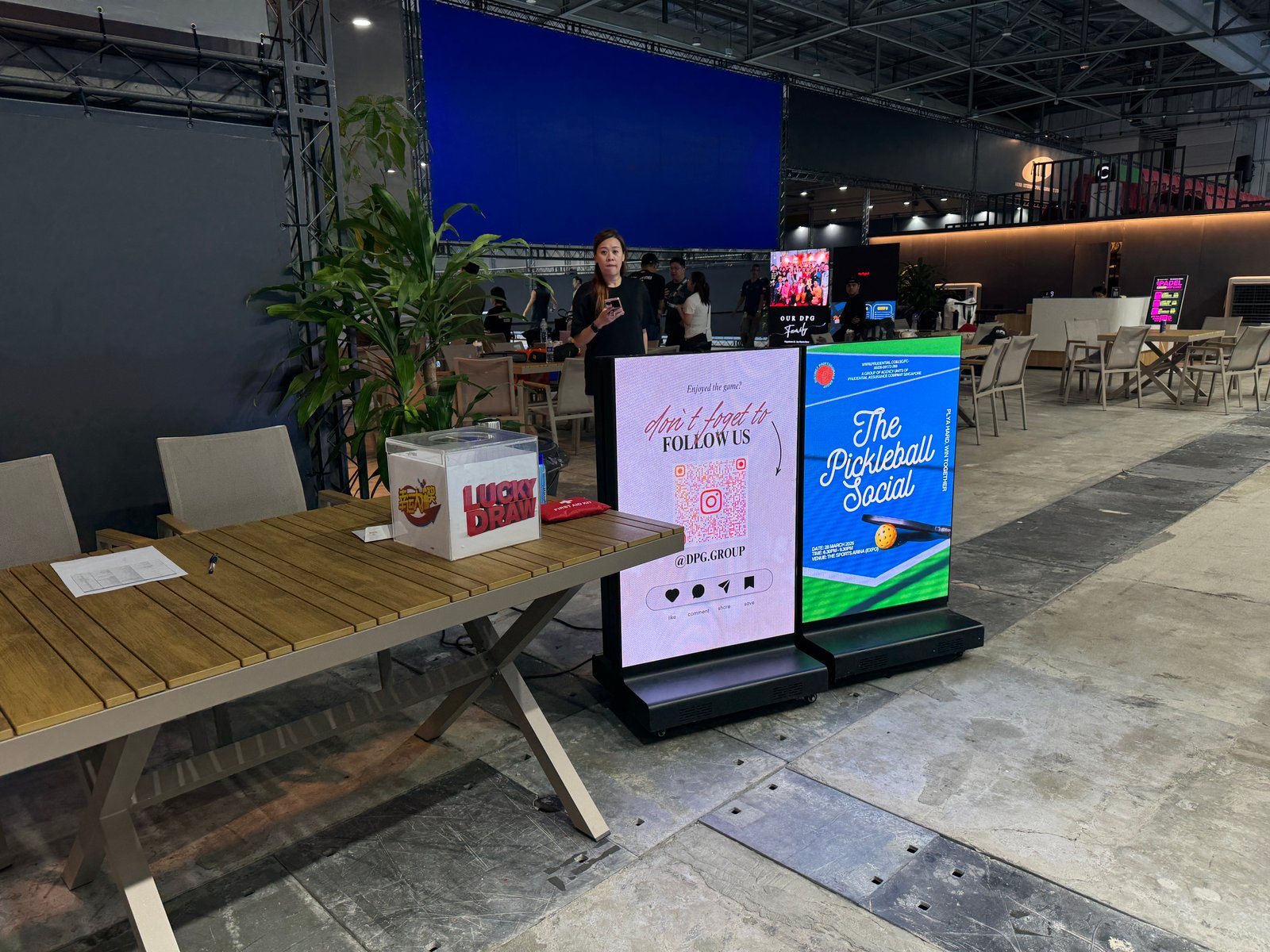 Mobile LED poster display sports venue Singapore